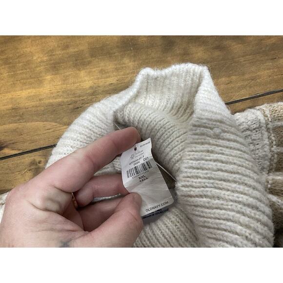 Old Navy Women’s Turtleneck Fair Isle Wool Blend Knit Nordic Sweater SZ XXL Tall - Picture 10 of 12
